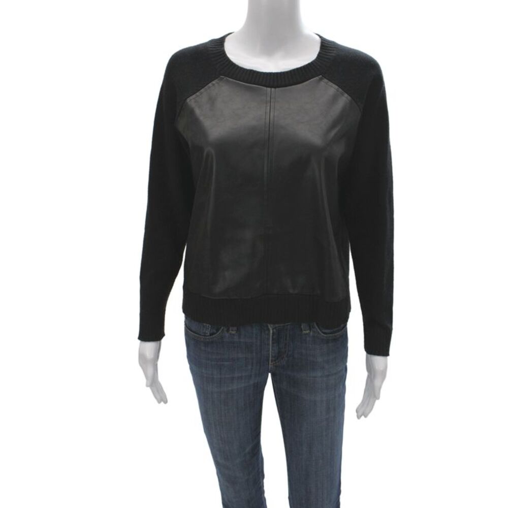 Central Park West Unisex Black Crew Neck Pullover Sweater Long Sleeve Size S